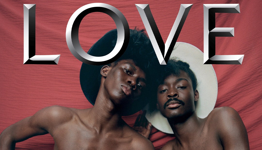 Love, March — July 2020 issue. Cover shot by Campbell Addy.