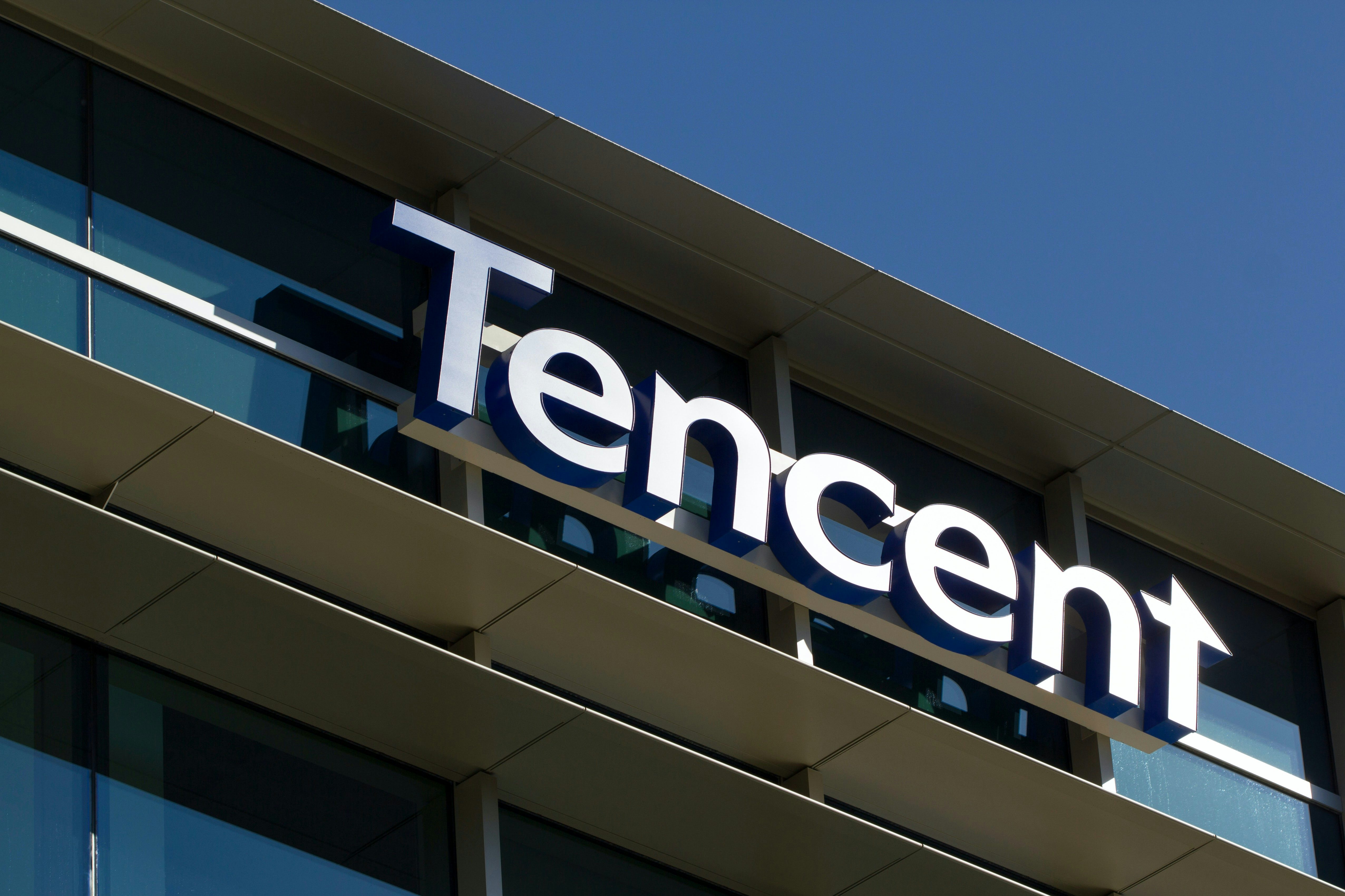 Tencent signage. Shutterstock.