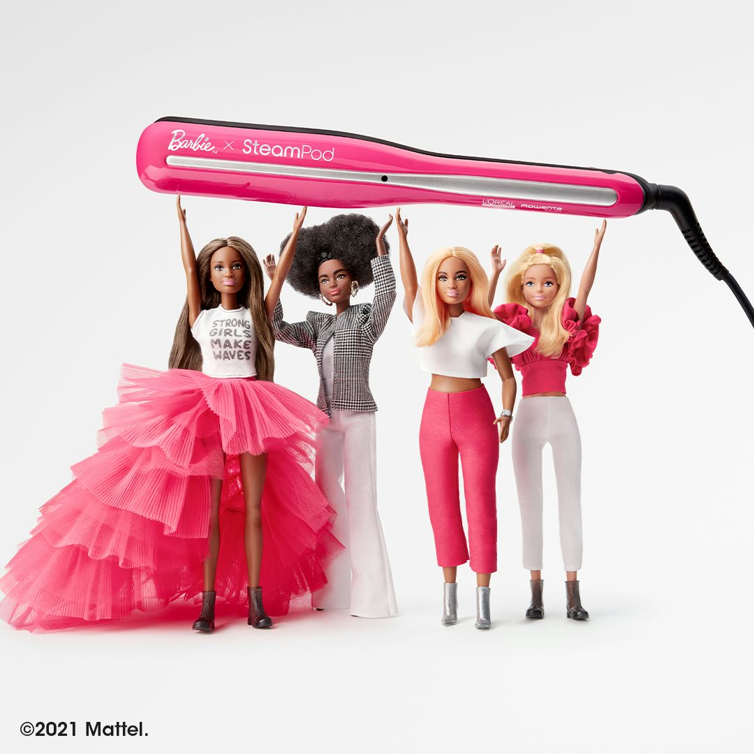 L'Oréal Professionnel's Barbie-branded steampod styler product. Courtesy