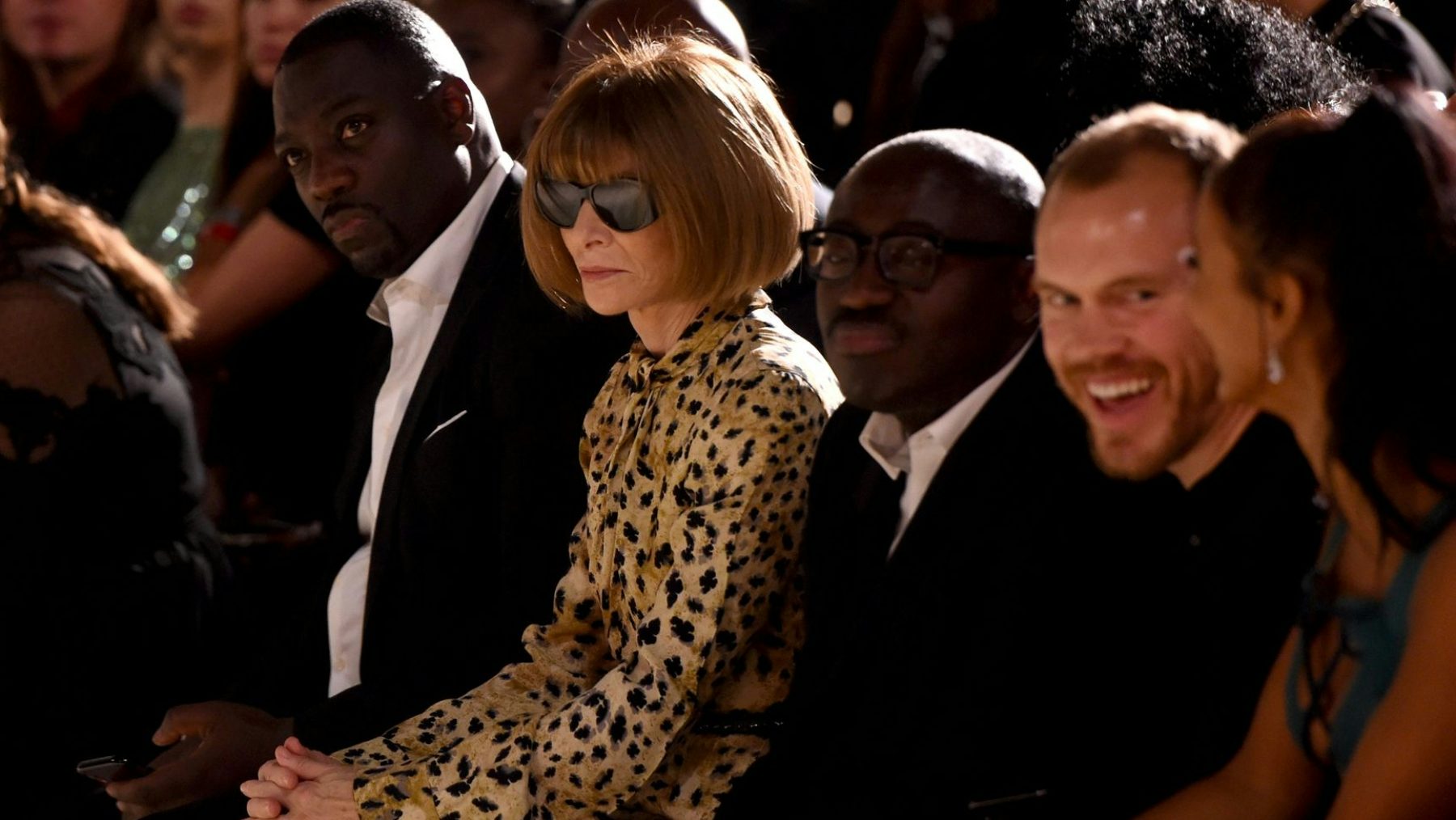 Anna Wintour and Edward Enninful in London. Getty Images.