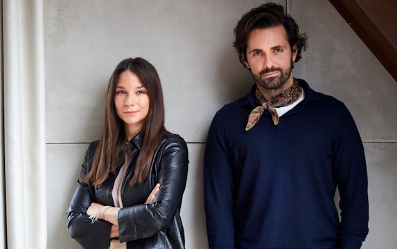 Nanushka co-founders Sandra Sandor and Peter Baldaszti is part of the Business of Fashion 500