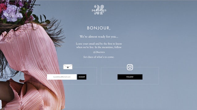 LVMH's new e-commerce site 24 Sevres