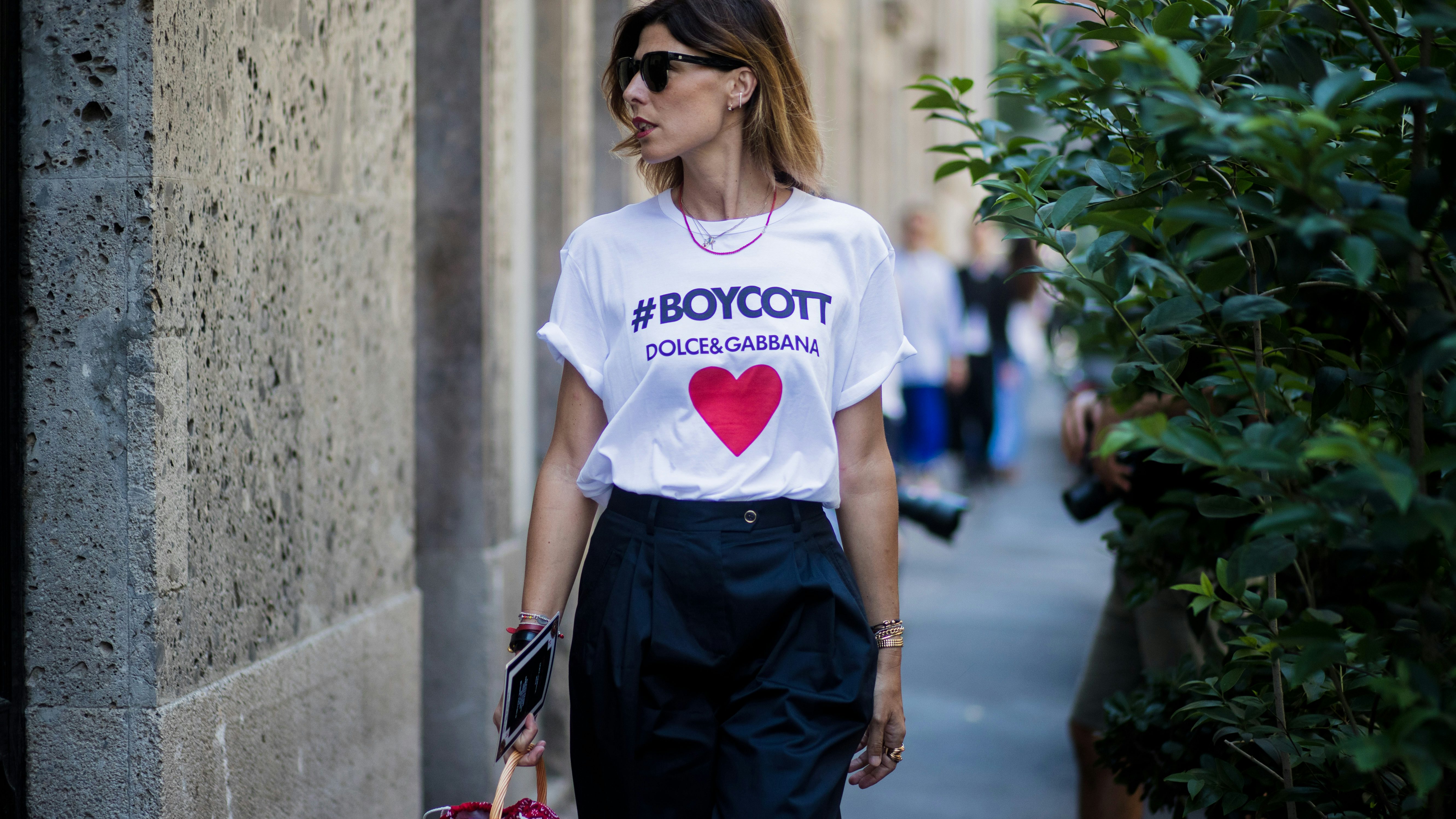 boycott dolce and gabbana t shirt