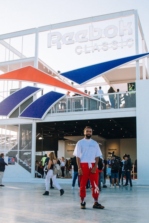 Kerby Jean-Raymond traveled to Dubai to represent Reebok at a streetwear festival there in 2018 | Source: Courtesy